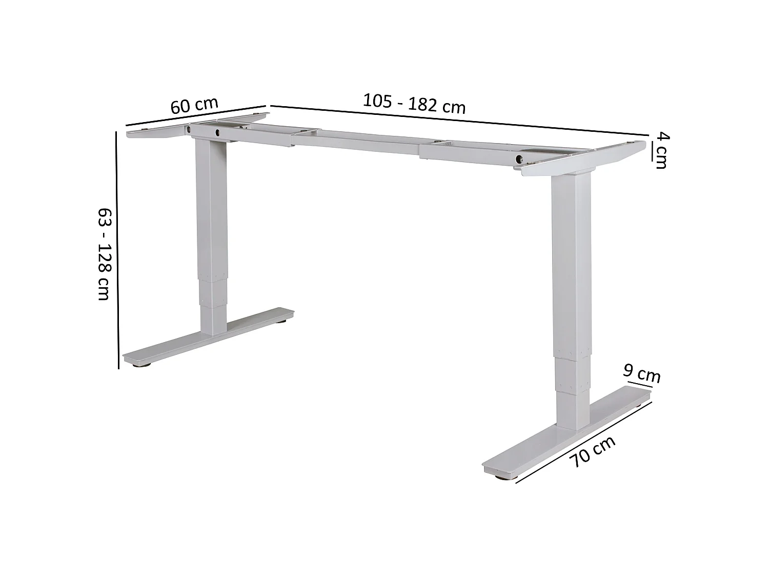 Elektrisch höhenverstellbares Schreibtischgestell Tischgestell Memory Funktion