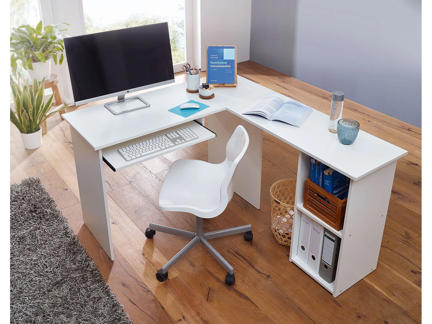 Schreibtischkombination Bürotisch Eckschreibtisch Winkel PC Tisch Büro