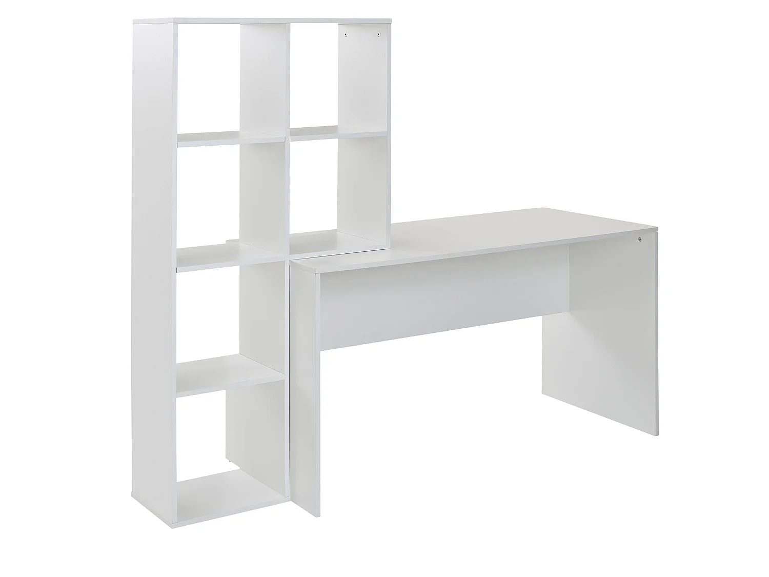 Schreibtisch  Bürotisch mit Regal 170 cm Weiß Computertisch Tisch Modern