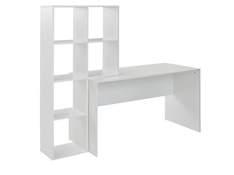 Schreibtisch  Bürotisch mit Regal 170 cm Weiß Computertisch Tisch Modern