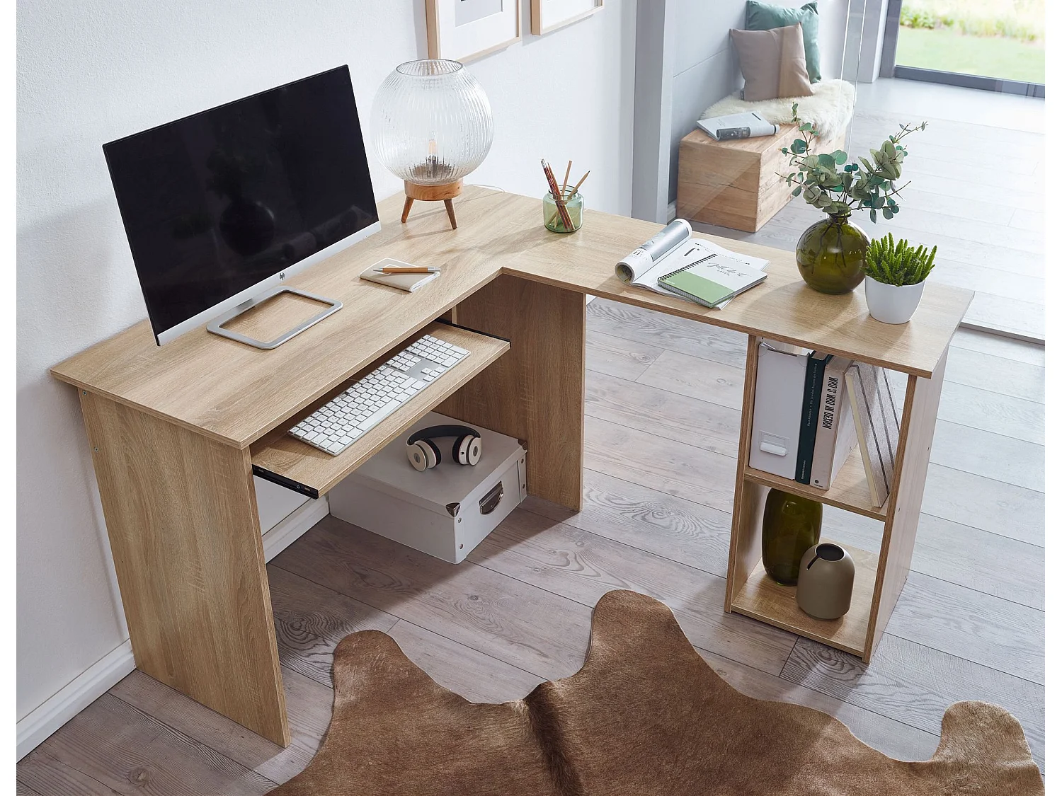 Schreibtischkombination Bürotisch Eckschreibtisch Winkel PC Tisch Büro