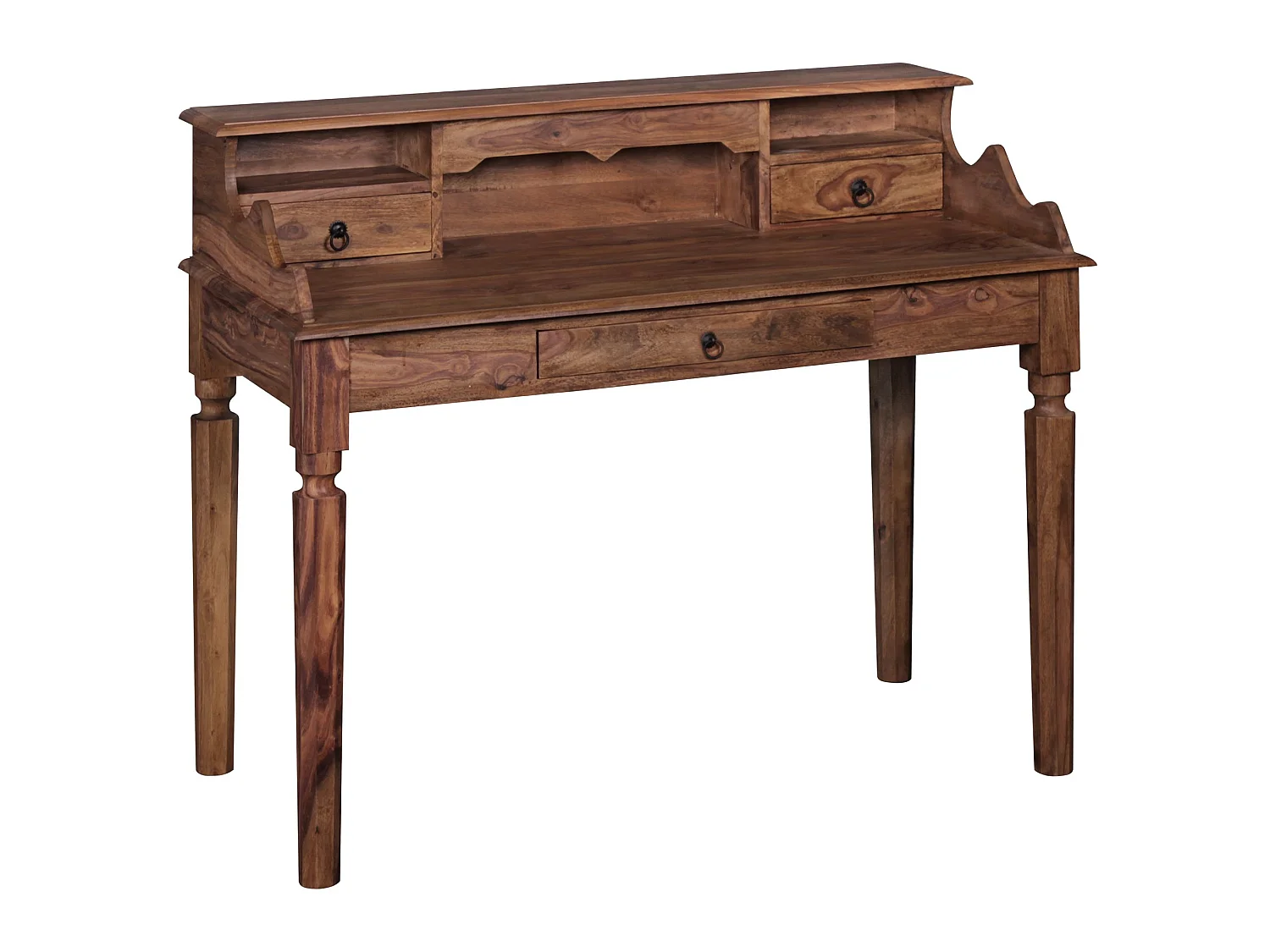 Sekretär  Schreibtisch Holz Massiv Konsolentisch 115 cm mit Schubladen