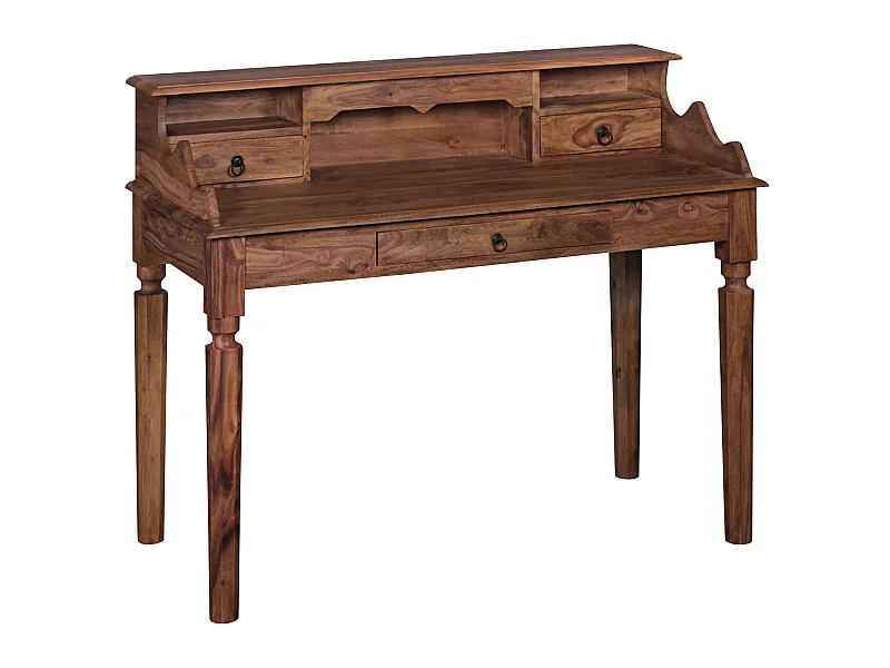 Sekretär  Schreibtisch Holz Massiv Konsolentisch 115 cm mit Schubladen