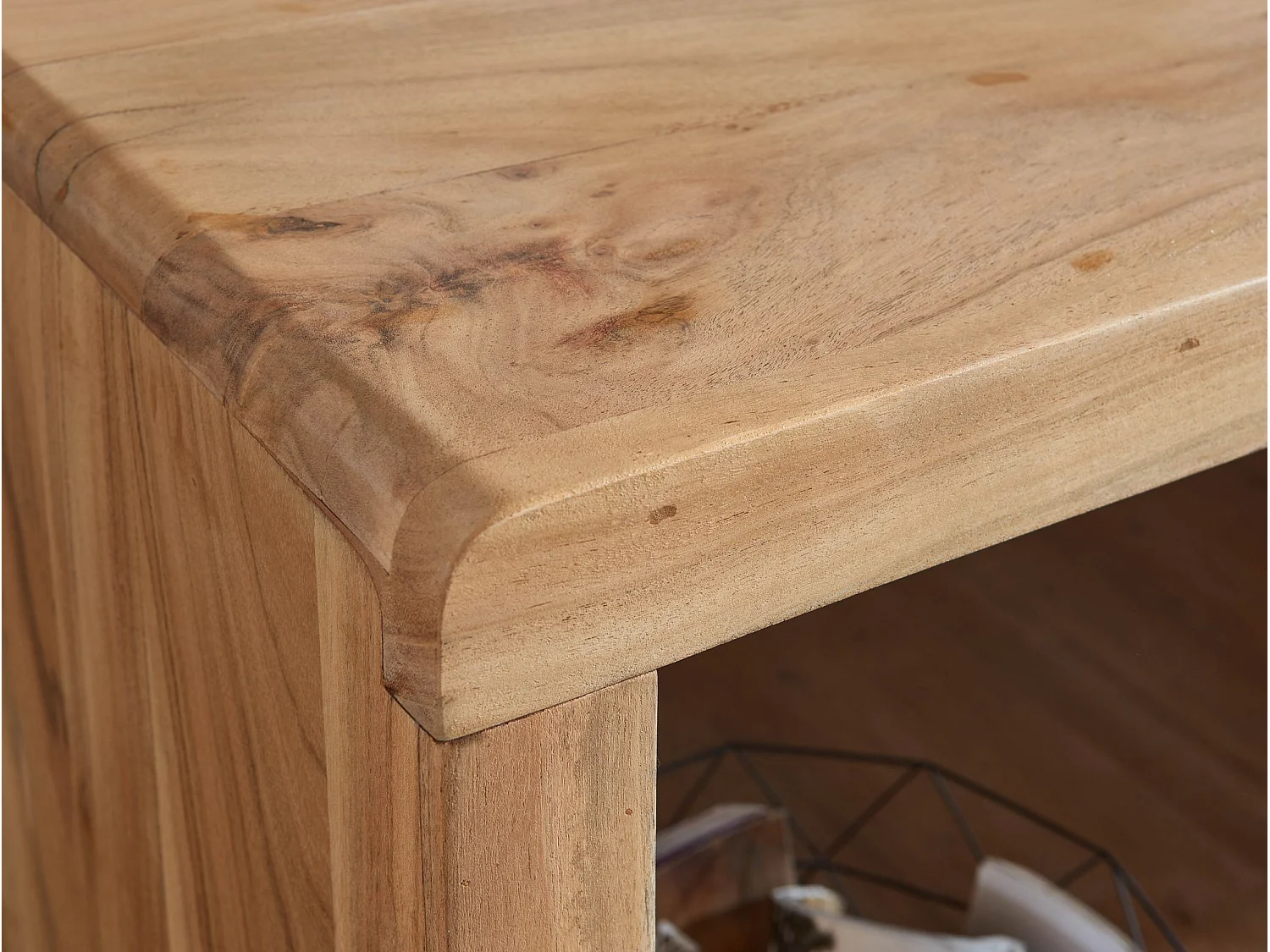 Schreibtisch Massiv Holztisch Akazie Büro Arbeitszimmer Tisch Größe wählbar