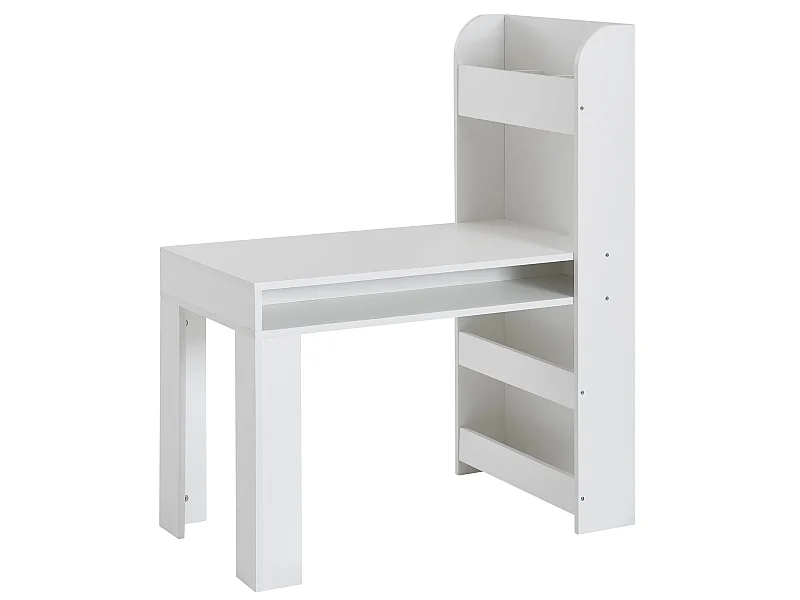 Kinderschreibtisch  Weiß 90x50x110 cm Schülerschreibtisch Tisch mit Regal