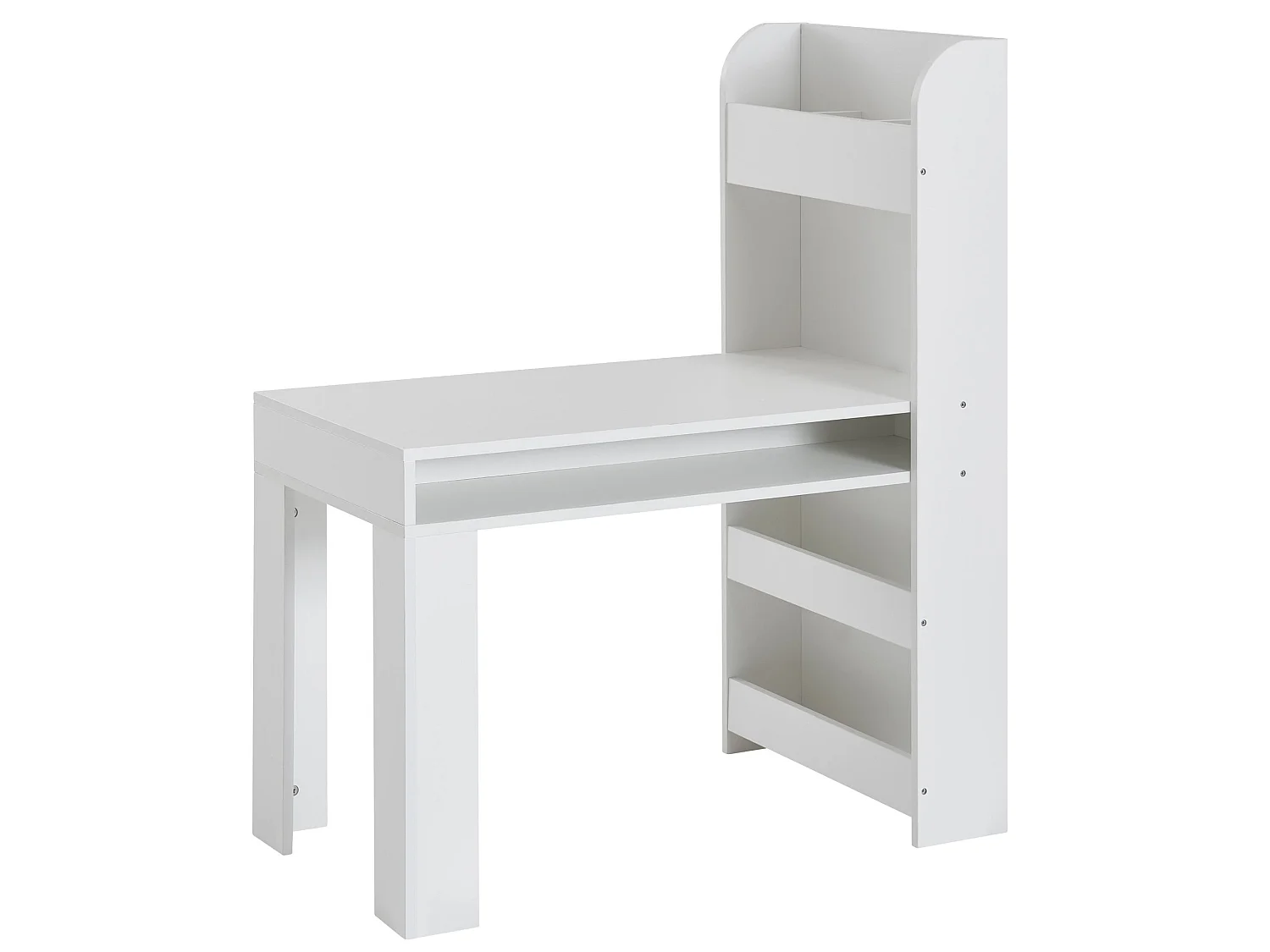 Kinderschreibtisch  Weiß 90x50x110 cm Schülerschreibtisch Tisch mit Regal