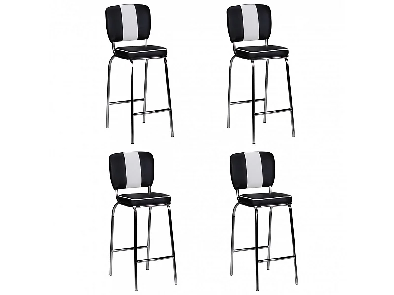 4er Set Barhocker American Diner Barstuhl 50er Jahre Retro Stuhl US 2 Stück USA