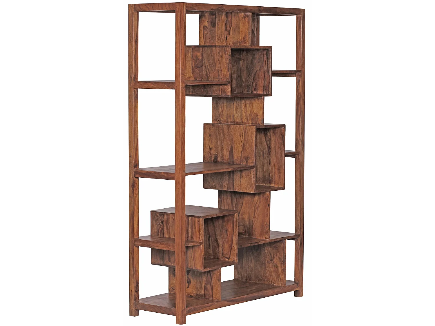 Bibliothèque 115x180 cm Bois Massif Étagère Ouverte XXL Indépendante