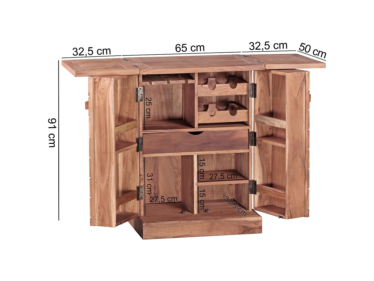 Hausbar Massivholz Weinbar Weinschrank Barschrank Alkoholschrank