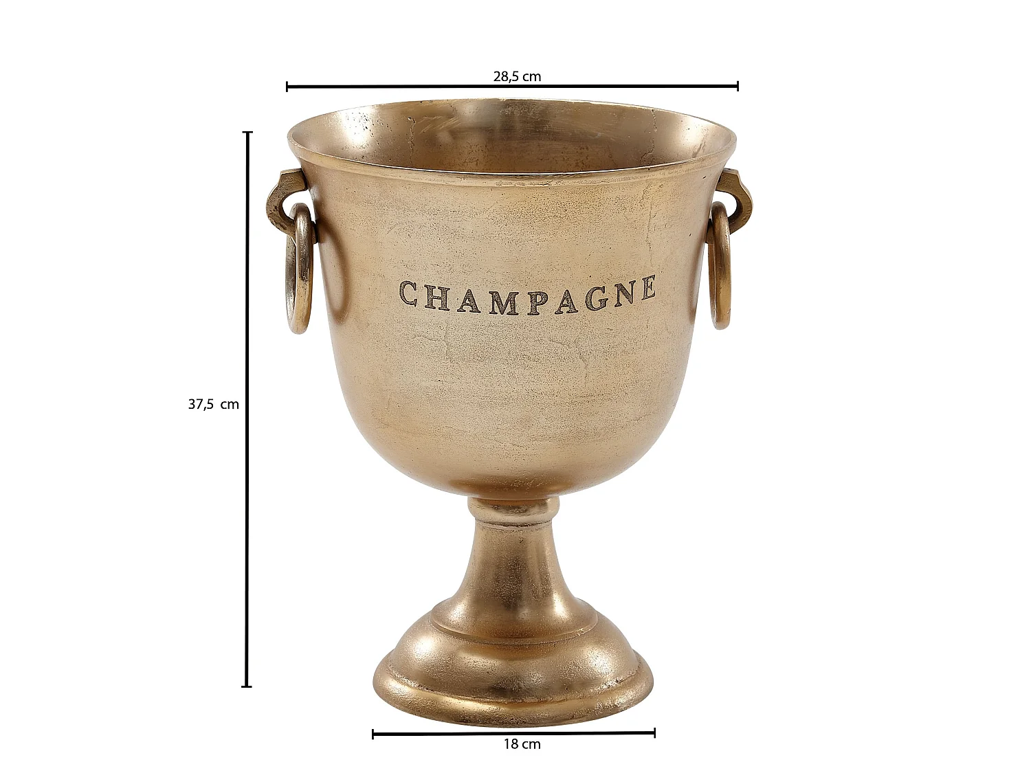 Champagnerkühler  Flaschenkühler 28,5x37,5x28,5 cm Sektkühler Groß Massiv