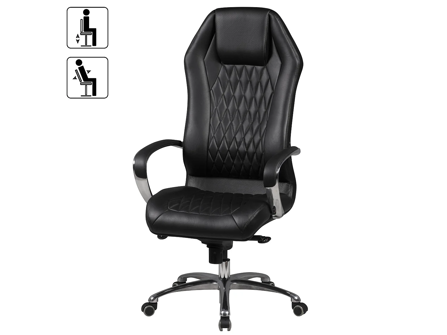 Bürostuhl MONTEREY Echtleder Chefsessel Schreibtischstuhl Drehstuhl