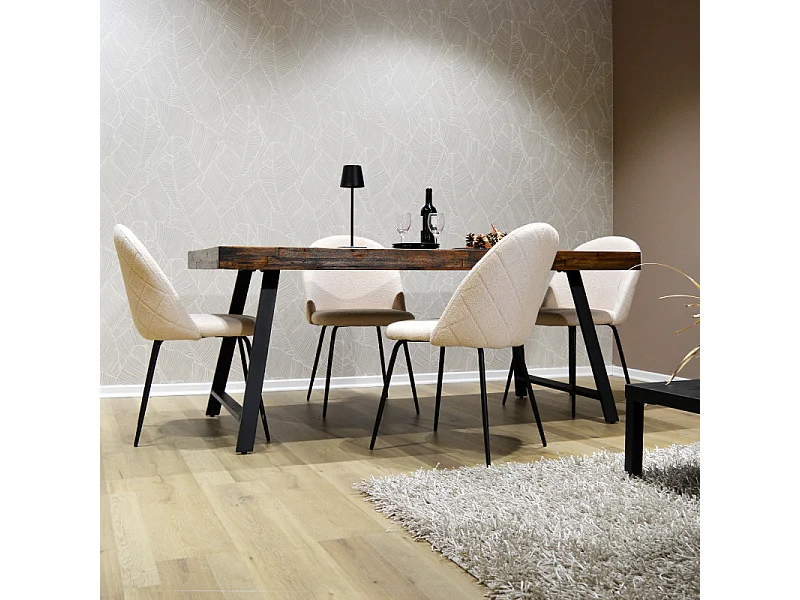 TAVOLO ARBUSTO STRONG 180*90 RUSTICO SCURO/NERO