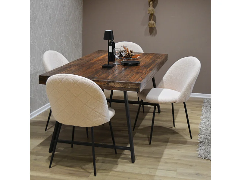 TAVOLO ARBUSTO STRONG 180*90 RUSTICO SCURO/NERO