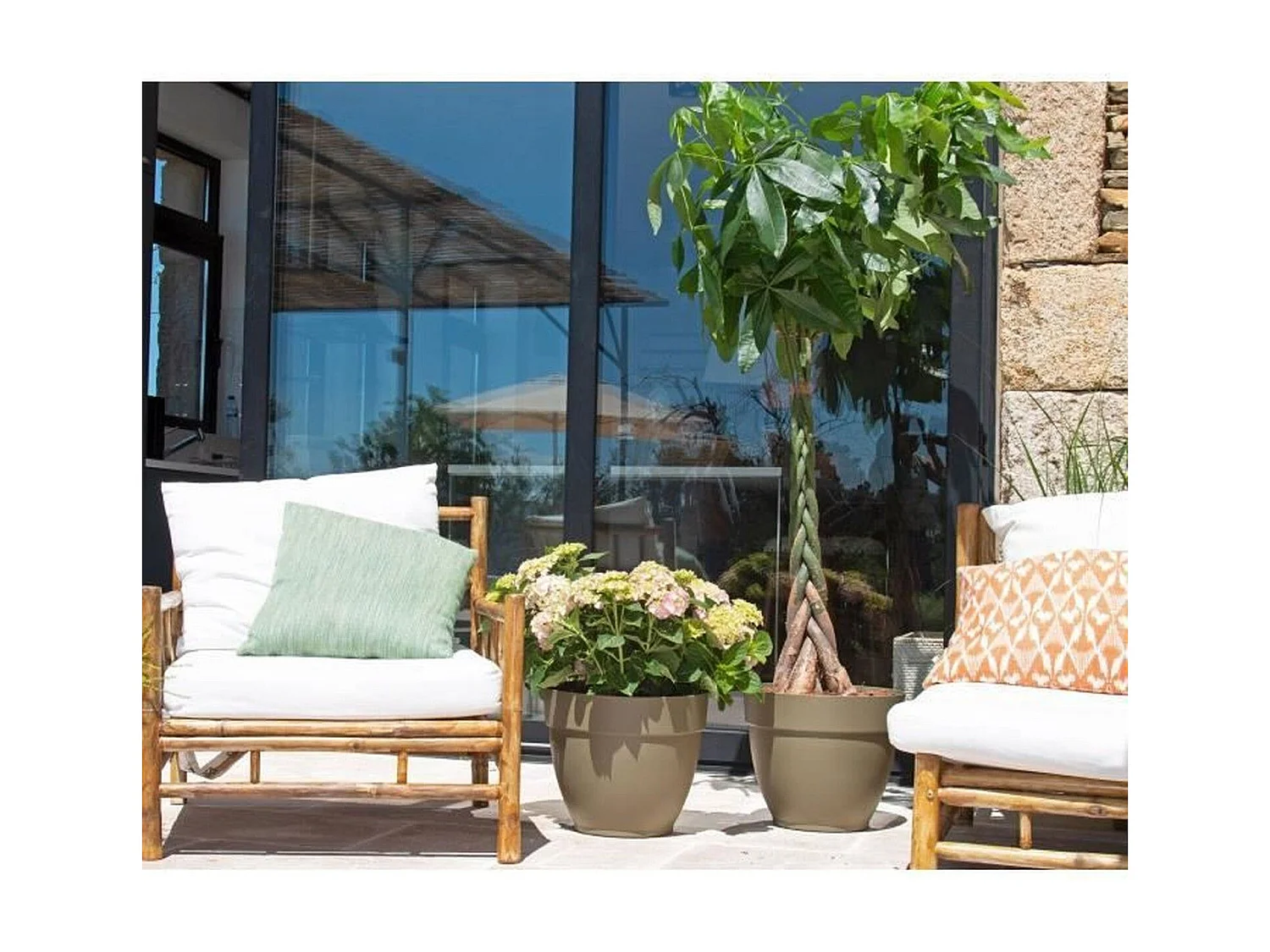 Pot de jardin Capri Campana 35cm anthracite Artevasi - 20L