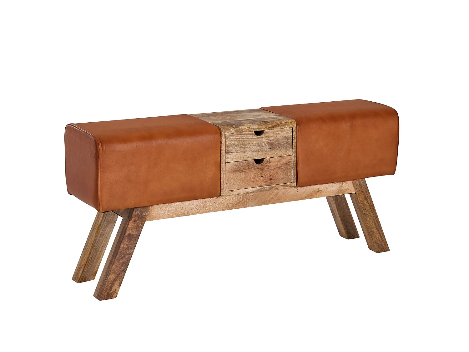 Sitzbank Turnbock Echtleder 120 cm Springbock Stauraum Turnhocker Bank