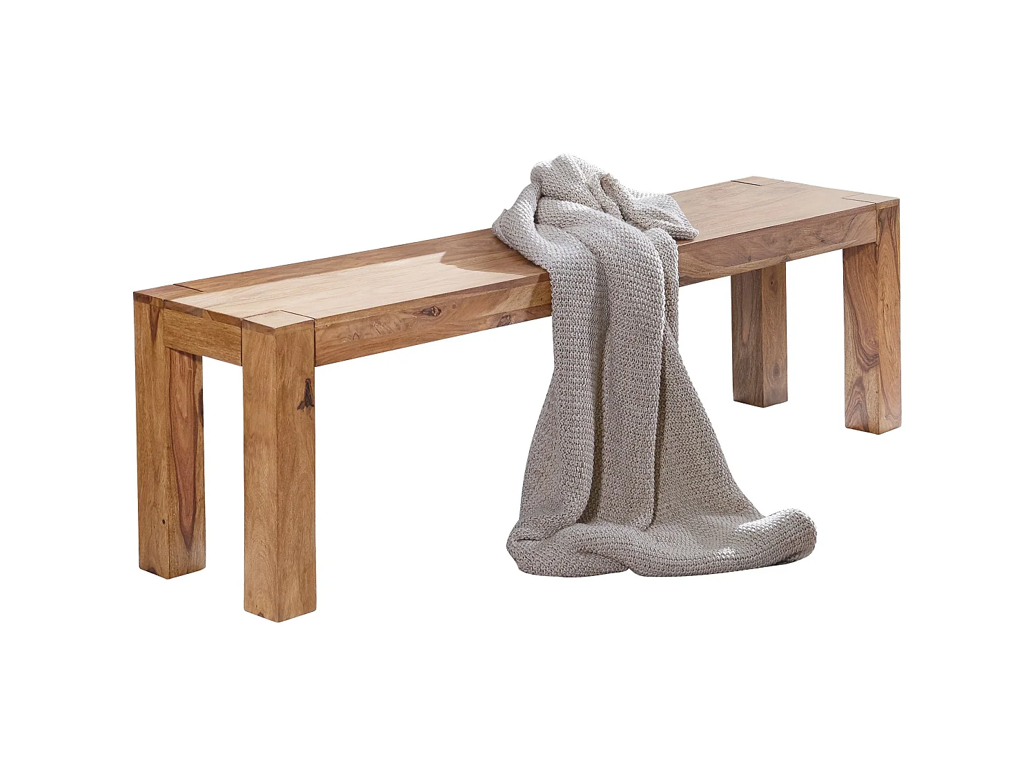 Akazie Massivholz Esszimmer Sitzbank Bank 180 x 35 cm Esszimmerbank