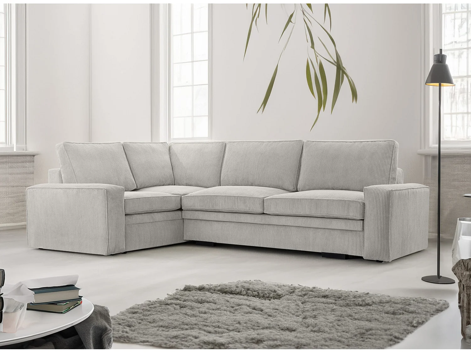 ECKSOFA Eckcouch Panten Hellgrau (Lincoln 83)