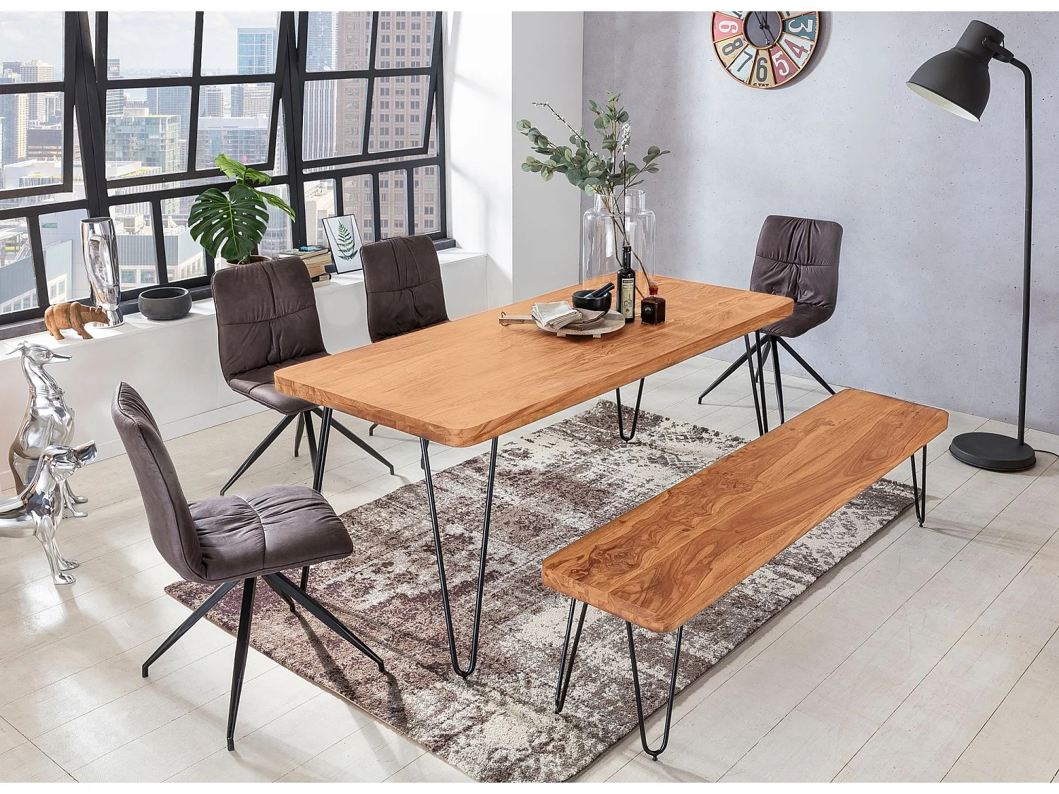 Massivholz Akazie Esstisch 180 x 80 cm Küchentisch Massiv Tisch