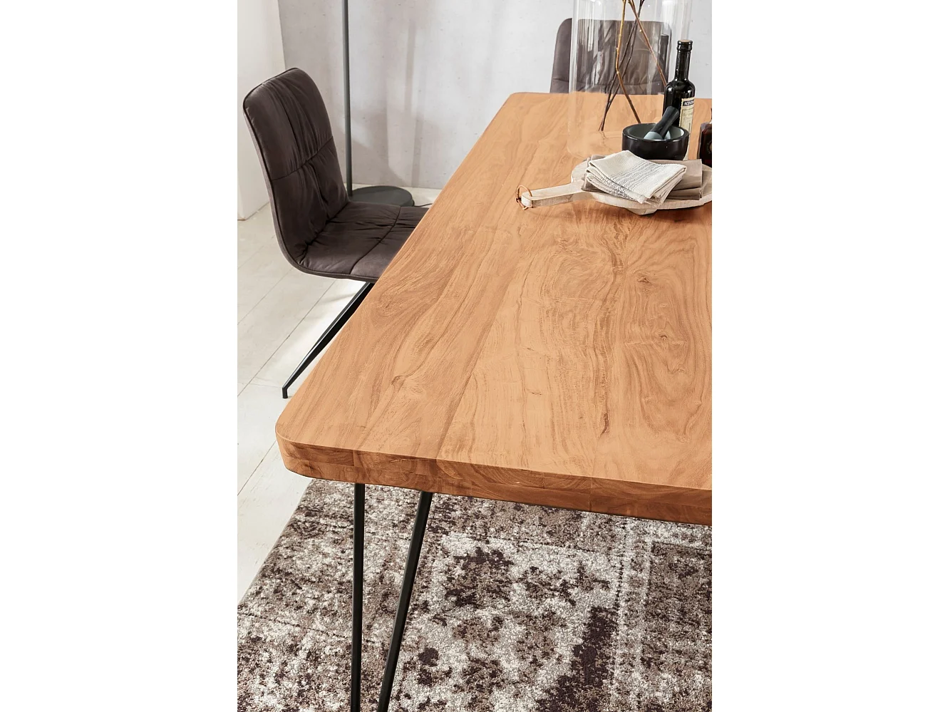 Massivholz Akazie Esstisch 180 x 80 cm Küchentisch Massiv Tisch