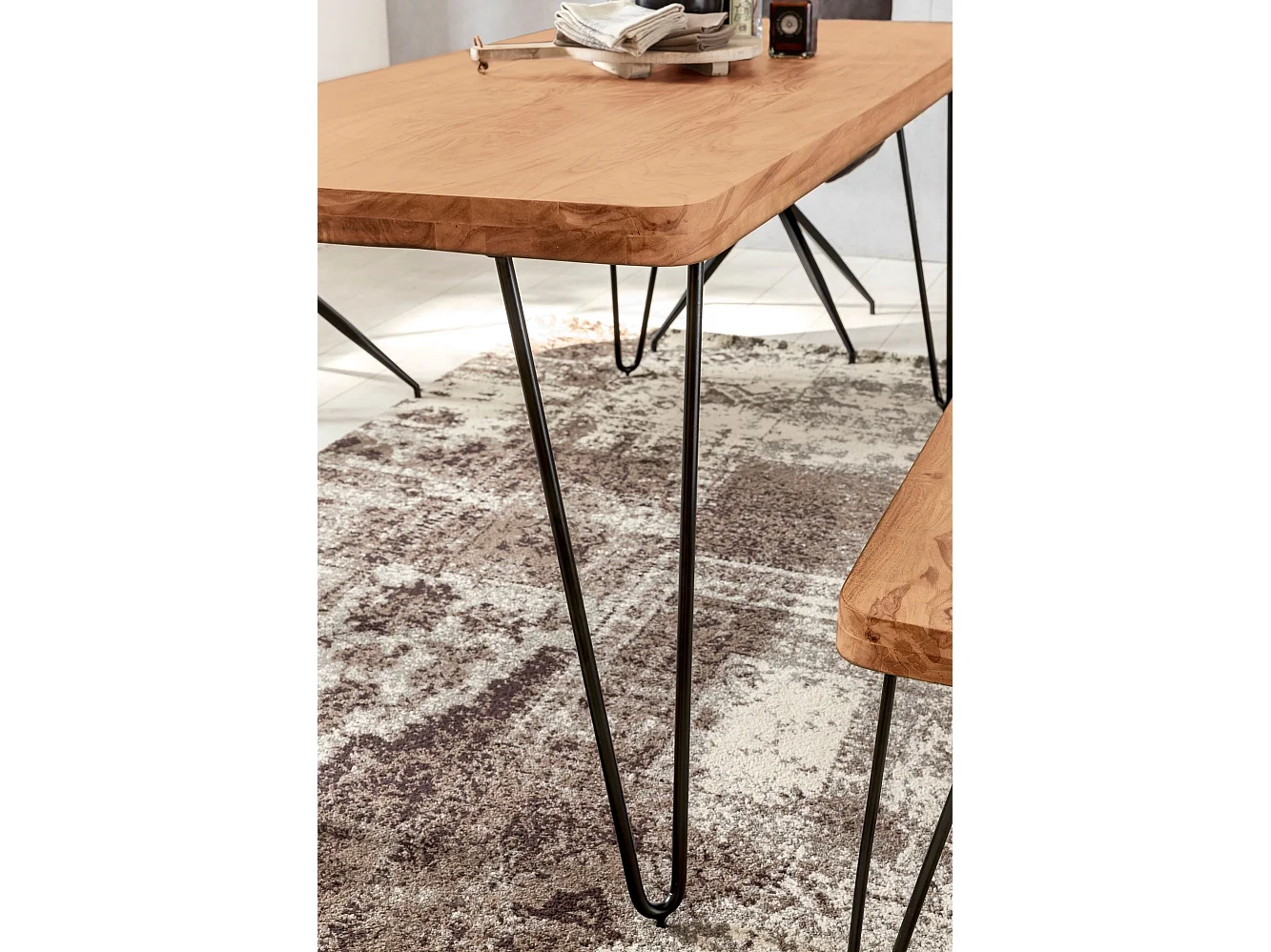 Massivholz Akazie Esstisch 180 x 80 cm Küchentisch Massiv Tisch