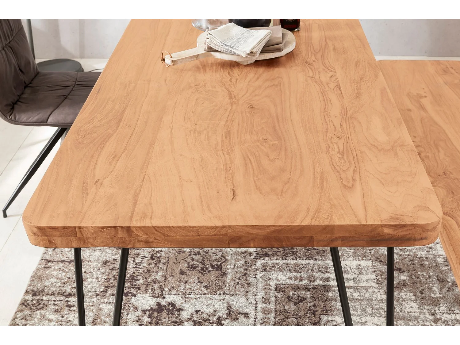 Massivholz Akazie Esstisch 180 x 80 cm Küchentisch Massiv Tisch