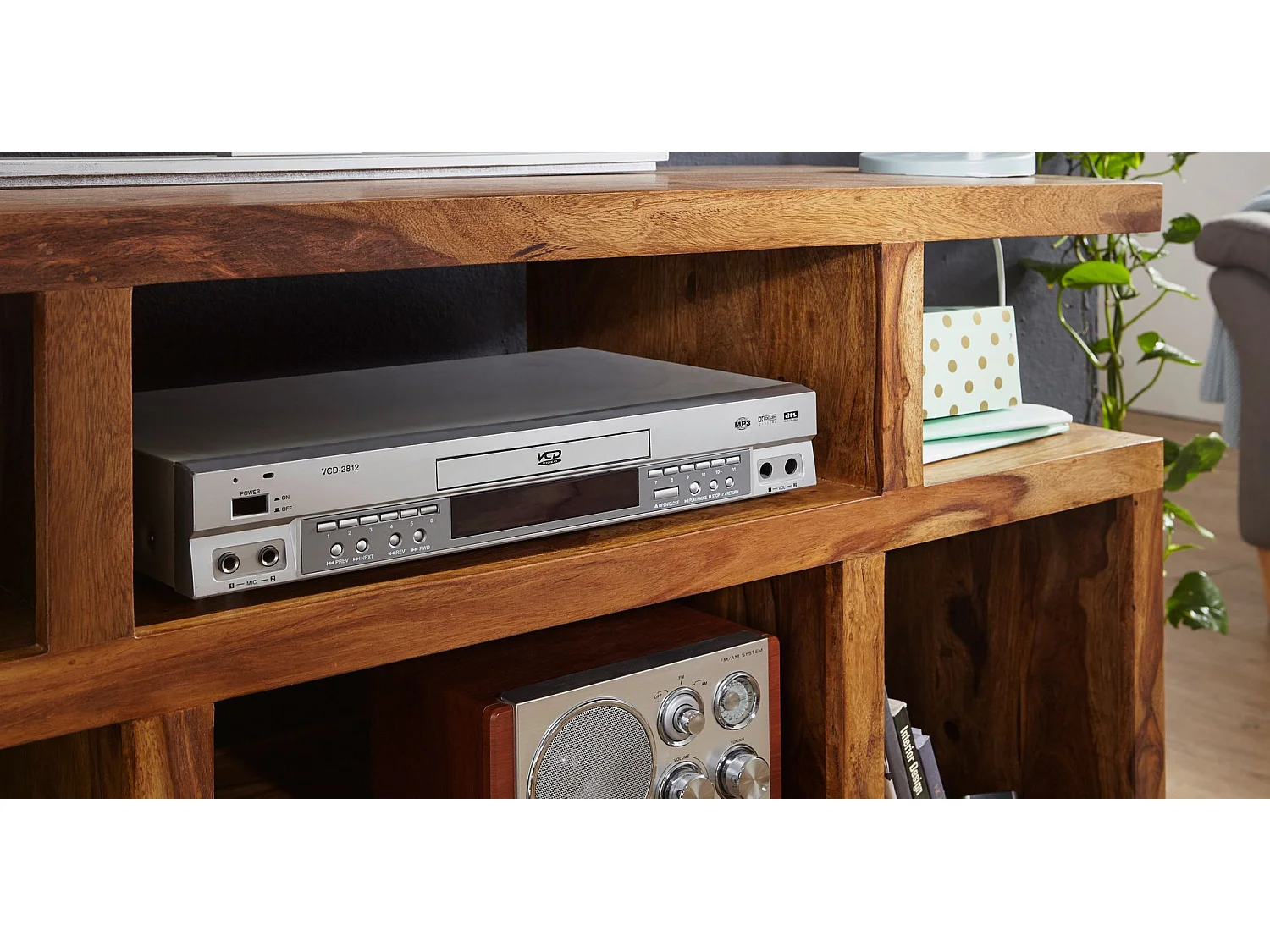 Buffet Sheesham Bois Massif 115 cm Meuble TV Buffet Commode Rangement