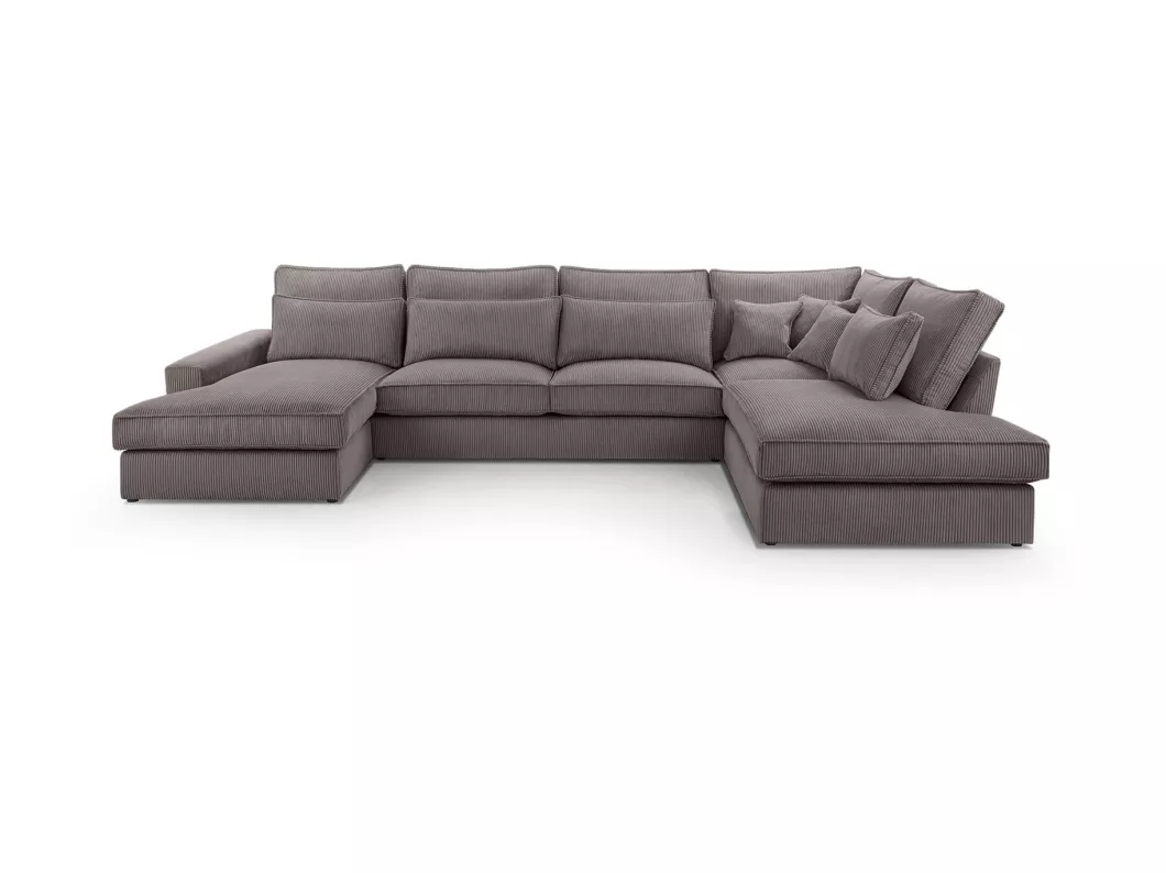 Kauf Unique ECKSOFA Eckcouch Burla U Cappuccino (Lincoln 24)