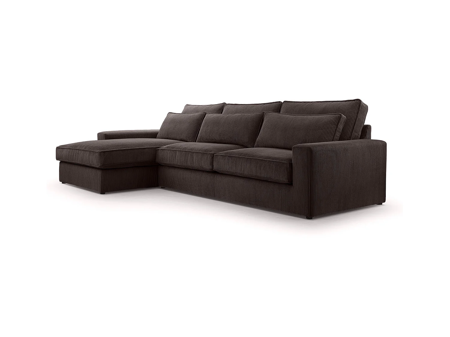 ECKSOFA Eckcouch Burla Dunkelbraun (Lincoln 29)