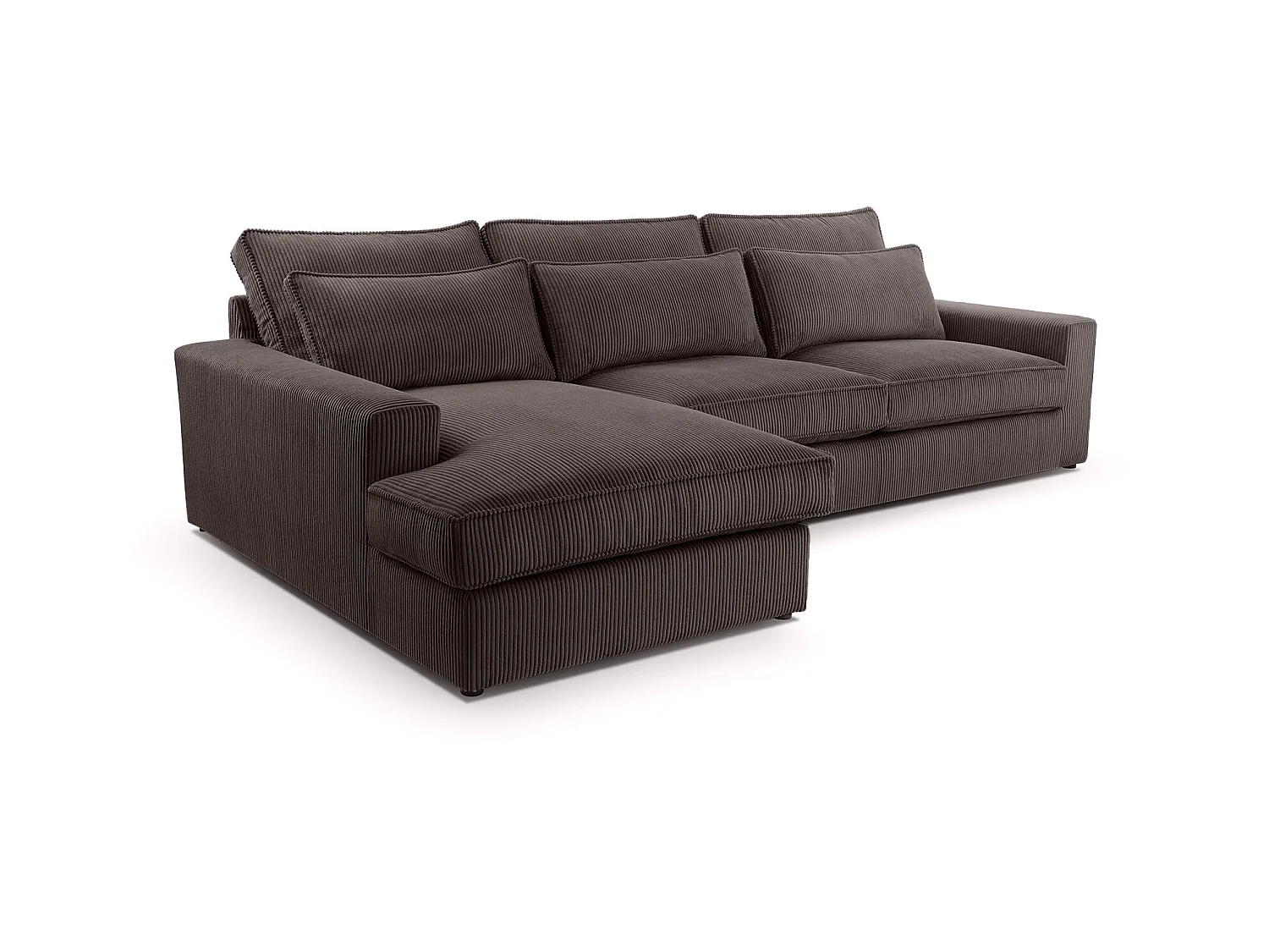 ECKSOFA Eckcouch Burla Dunkelbraun (Lincoln 29)