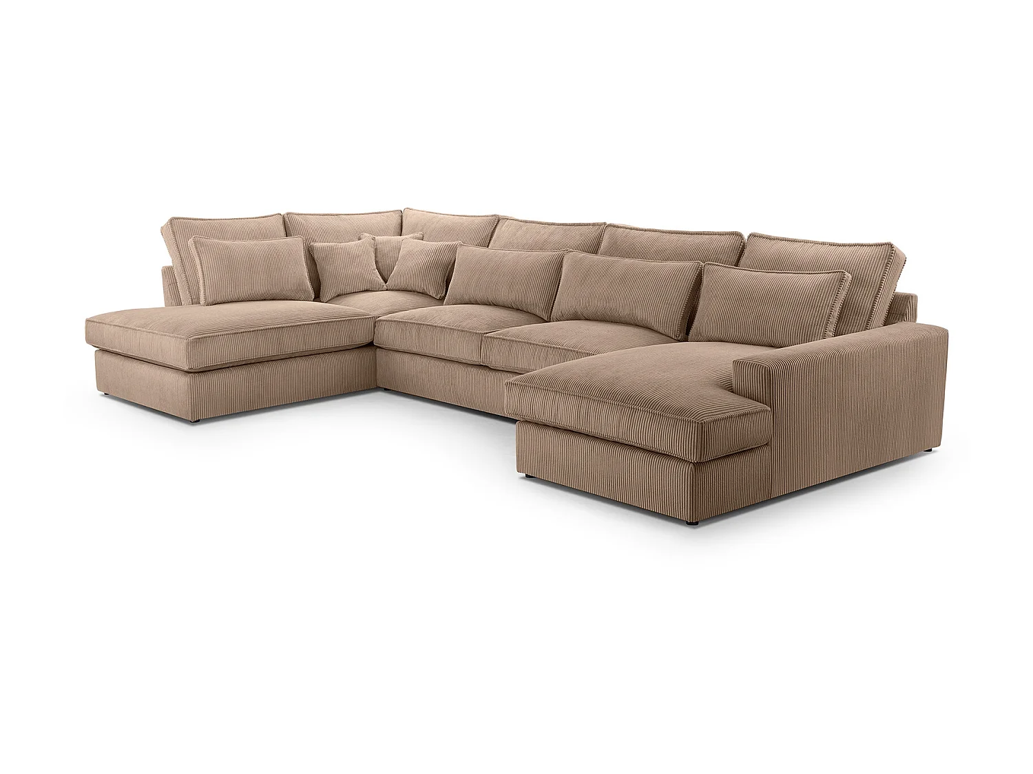 ECKSOFA Eckcouch Burla U Braun (Lincoln 17)