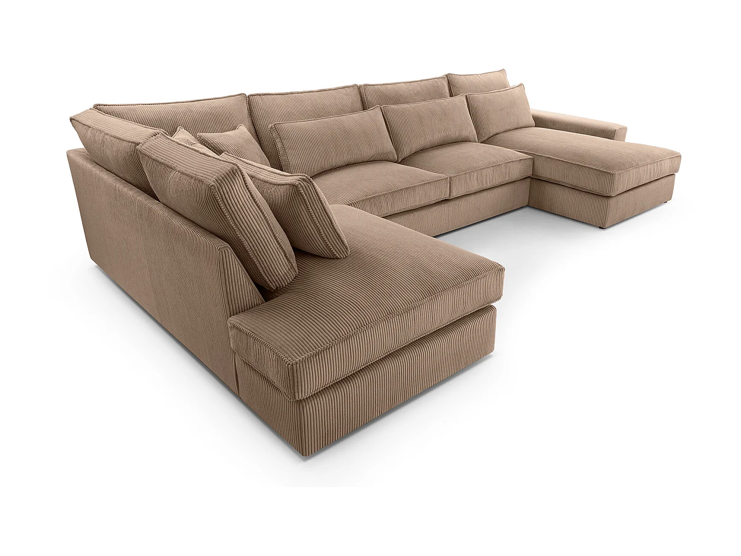 ECKSOFA Eckcouch Burla U Braun (Lincoln 17)