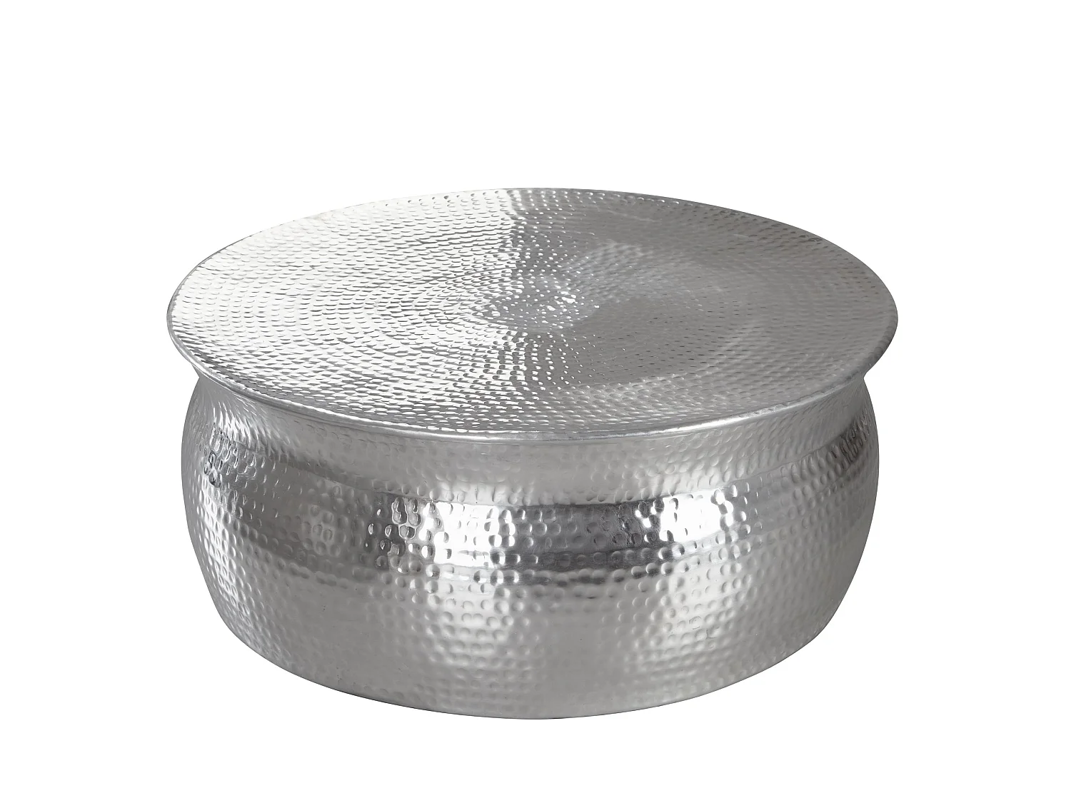 Couchtisch Wohnzimmertisch Sofatisch rund Hammerschlag Loungetisch