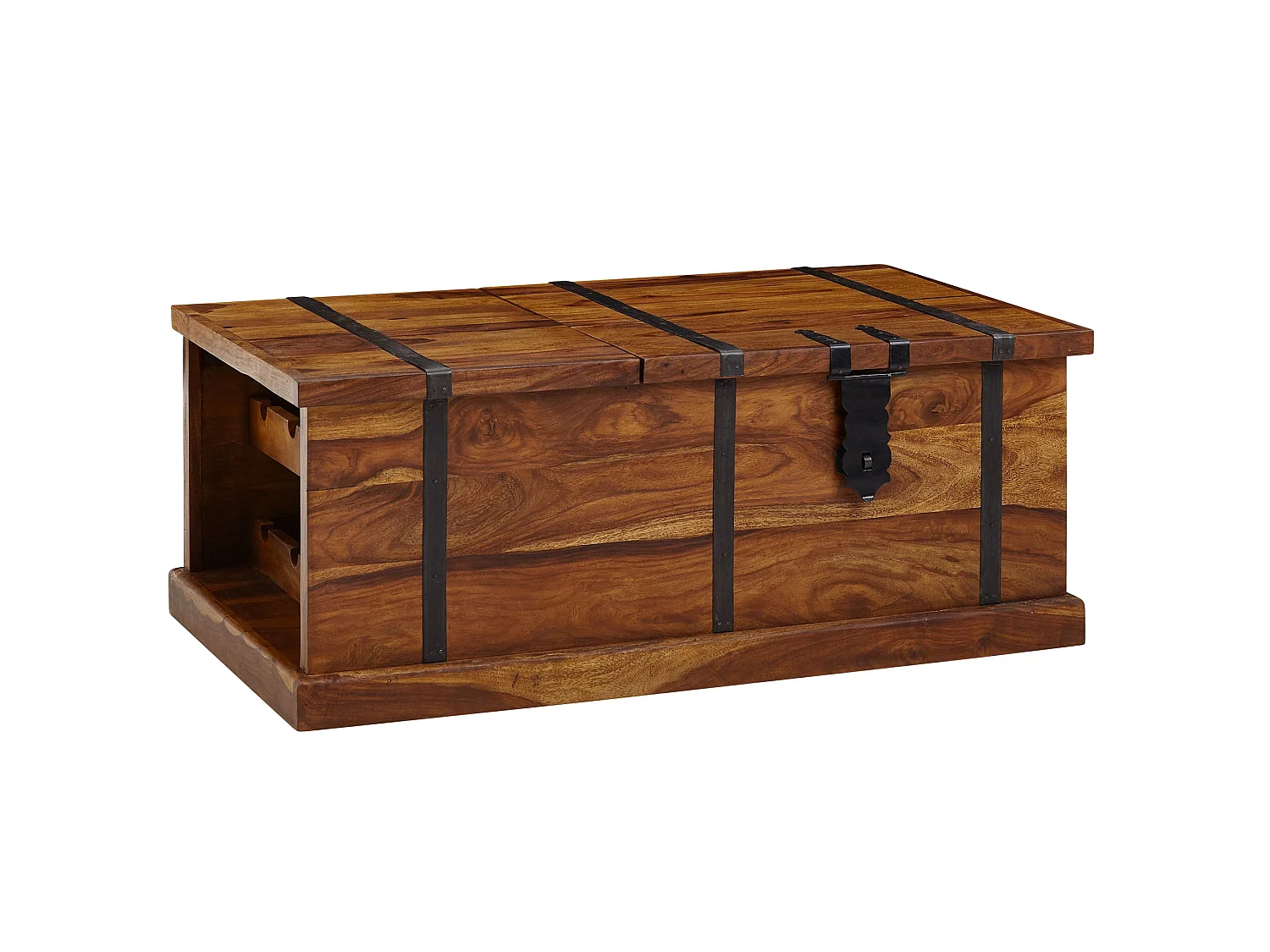 Couchtisch Truhentisch 100x60x40 cm Massivholz Tisch Wohnzimmer Modern