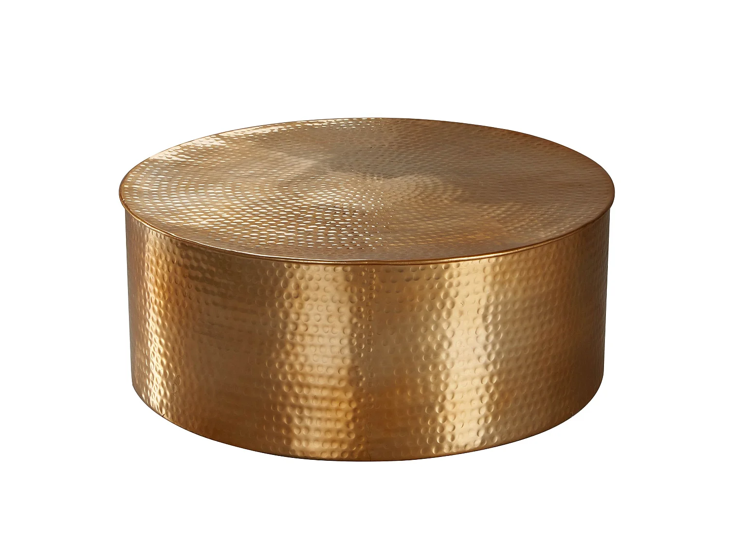 Couchtisch Ø 75 cm Wohnzimmertisch Rund Sofatisch Hammerschlag Tisch