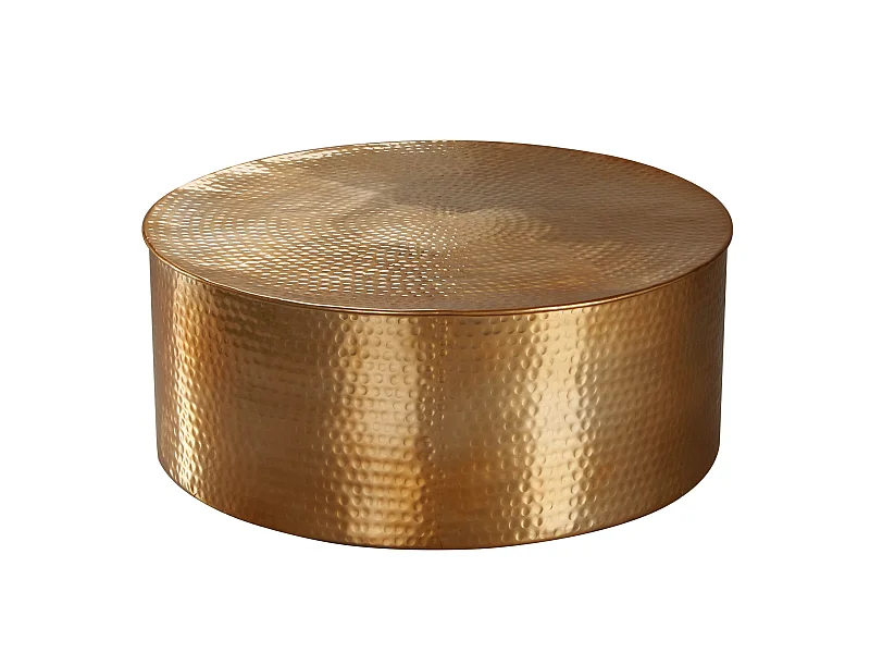 Couchtisch Ø 75 cm Wohnzimmertisch Rund Sofatisch Hammerschlag Tisch