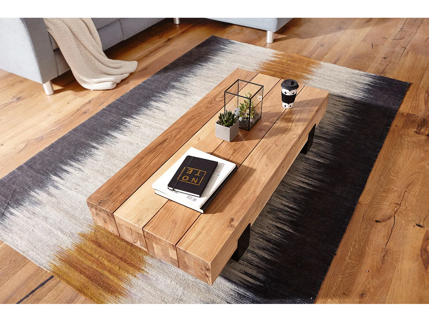 Couchtisch Wohnzimmertisch Holz Massiv Sofatisch Wohnzimmer Tisch