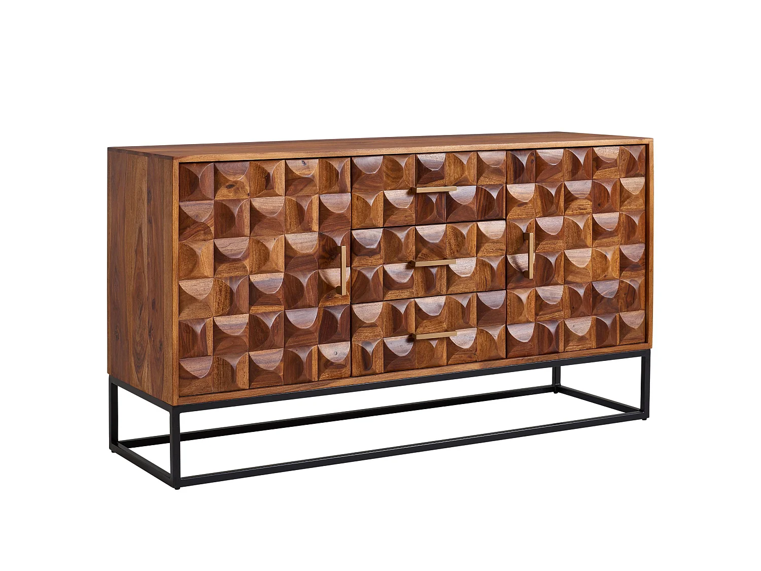 Sideboard  Kommode 145x81x45 cm Holz Massiv Anrichte Modern Standschrank