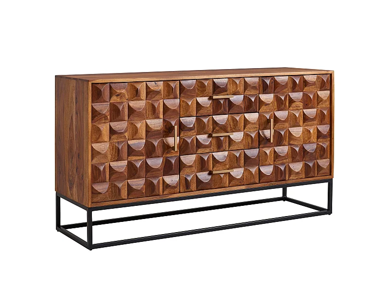 Sideboard  Kommode 145x81x45 cm Holz Massiv Anrichte Modern Standschrank