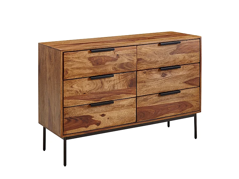 Kommode  Sideboard 117x80x42 cm Holz Massiv Anrichte Schubladenkommode