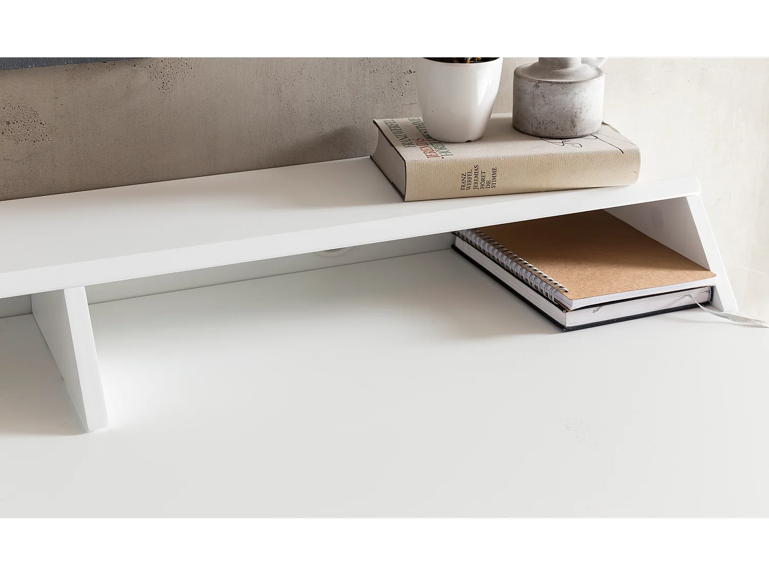 Schreibtisch 110x85x60 cm MDF weiß Arbeitstisch Laptoptisch Bürotisch & Ablage