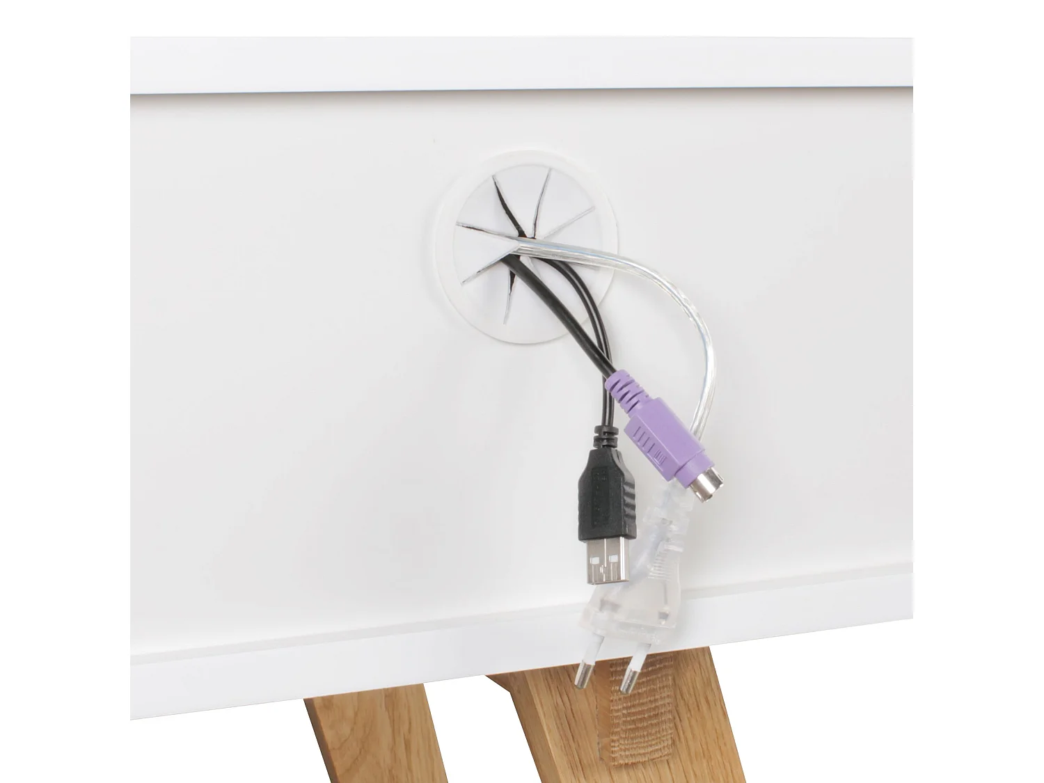 Schreibtisch 110x85x60 cm MDF weiß Arbeitstisch Laptoptisch Bürotisch & Ablage