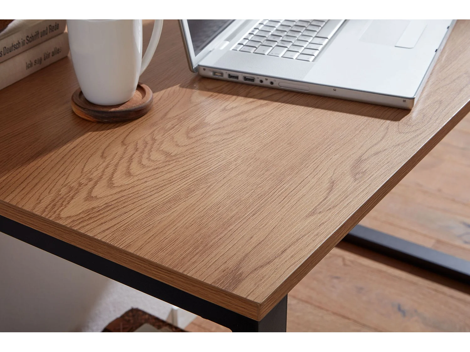 Schreibtisch  Bürotisch Eiche Schwarz 120x60x76 cm Computertisch Tisch