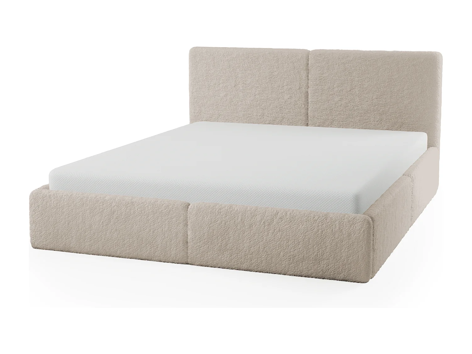 POLSTERBETT mit Bettkasten Sarria Slim Beige (Anthology 02) 120x200 cm