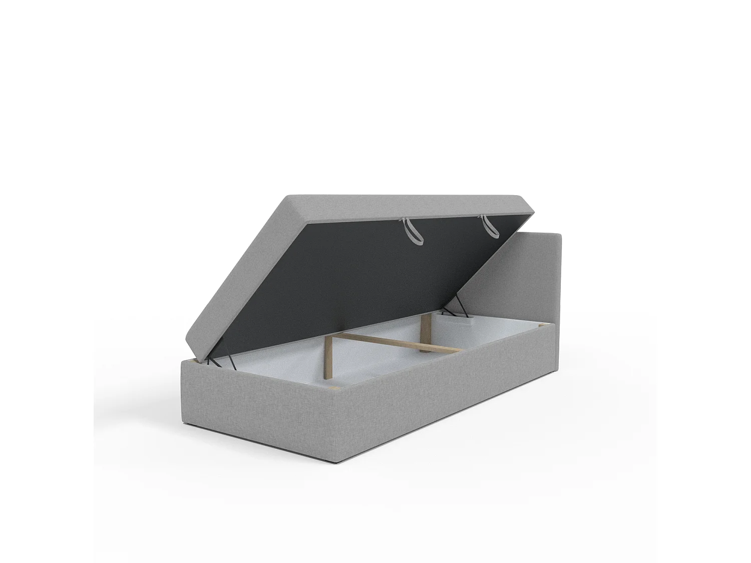 LIT BOX avec coffre de rangement Menorca mini basic 90x200 cm, gris clair