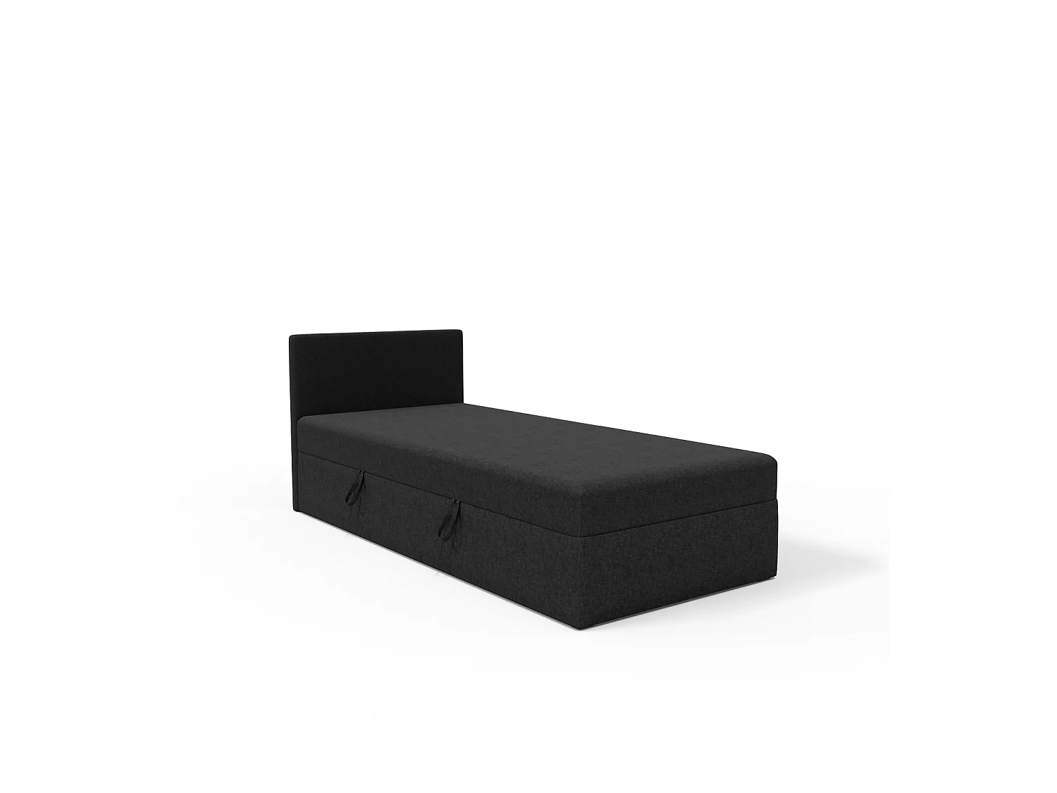 BOX BETT mit Bettkästen Menorca mini basic 80x200 cm, Schwarz