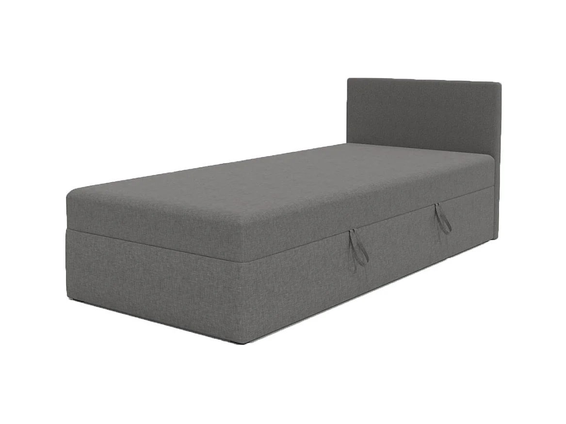 LIT BOX avec coffre de rangement Menorca mini basic 90x200 cm, gris