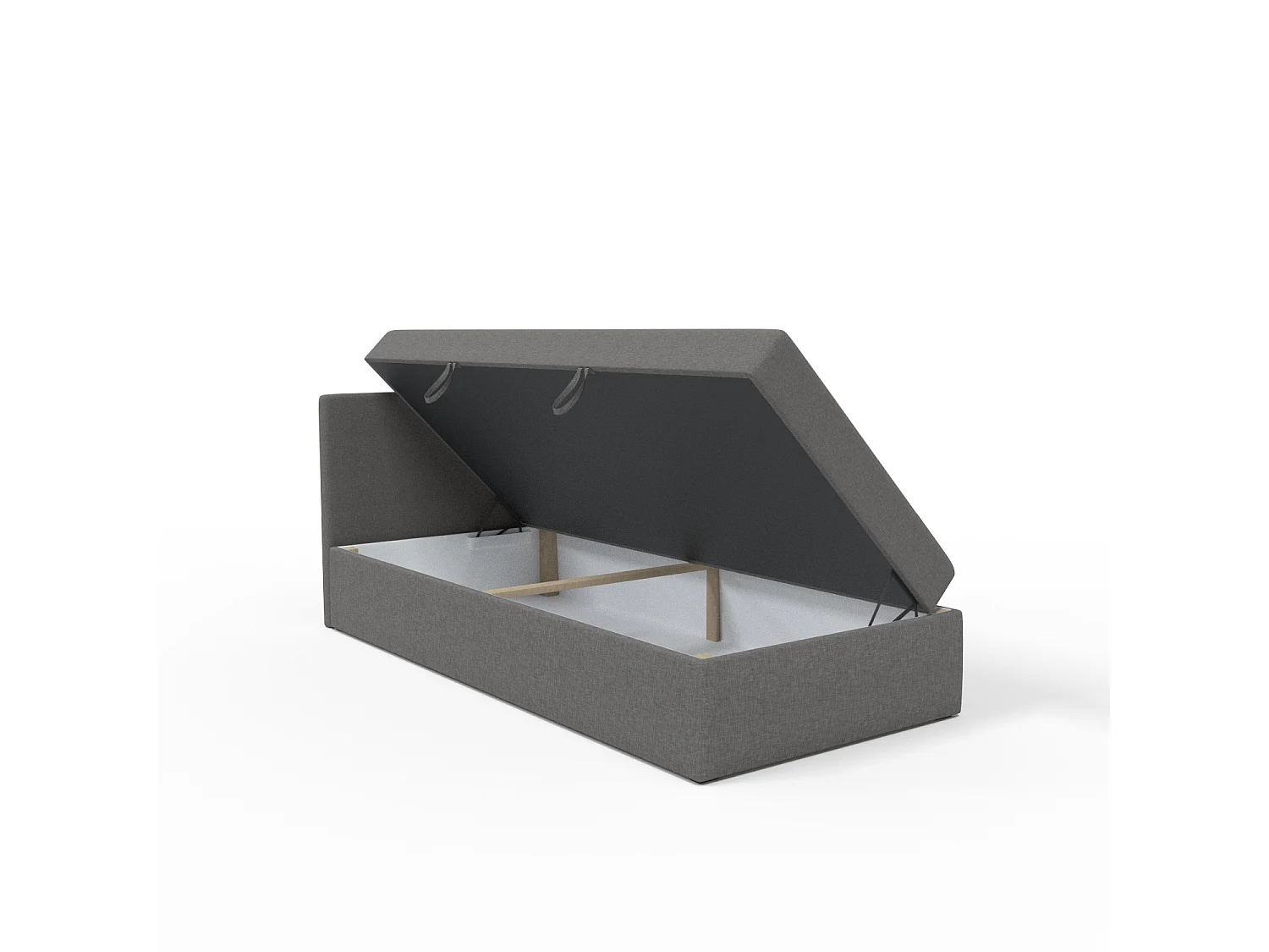 BOX BETT mit Bettkästen Menorca mini basic 80x200 cm, Grau