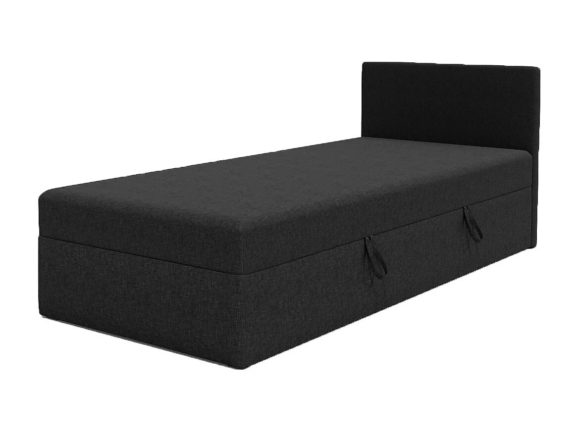 BOX BETT mit Bettkästen Menorca mini basic 80x200 cm, Schwarz