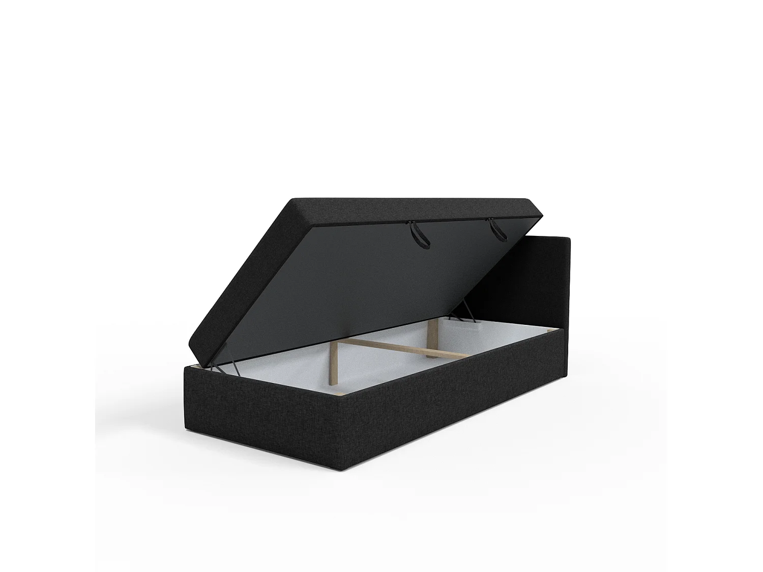 BOX BETT mit Bettkästen Menorca mini basic 80x200 cm, Schwarz