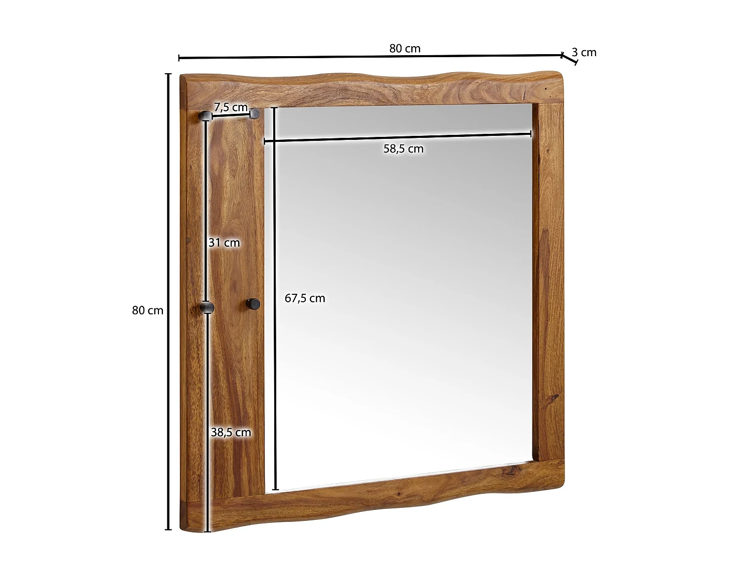 Garderoben Set Holz Massiv Wandgarderobe Kommode Flurgarderobe Spiegel